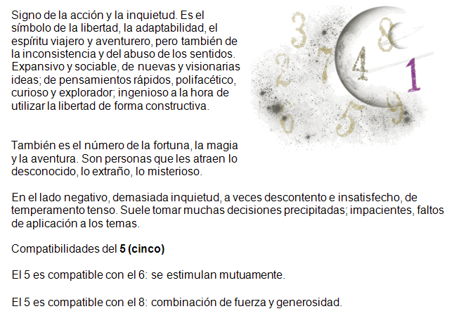 Numerologa 5 Significado